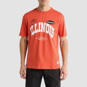 Caterpillar Chili Illinois State Cotton Graphic T-Shirt, L and XL